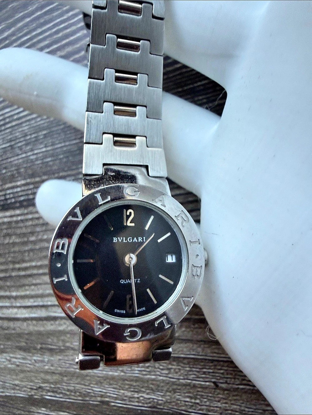 BVLGARI BB23SS Watch Silver & Black